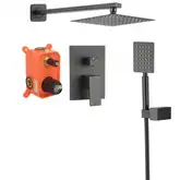 Душовий гарнітур прихованого монтажу Yoka DUAL 25 BLACK + BOX чорний (BP.DUAL25 BLK)