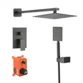 Душовий гарнітур прихованого монтажу Yoka DUAL 30 BLACK + BOX чорний (BP.DUAL30 BLK)