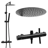 Душовий гарнітур Yoka FERRA 25 BLACK черный з термостатом (BP.FERRA THERM 25 BLK)