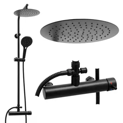 Душевой гарнитур Yoka BERGEN 25 BLACK черный (BP.BERGEN 25 BLK)