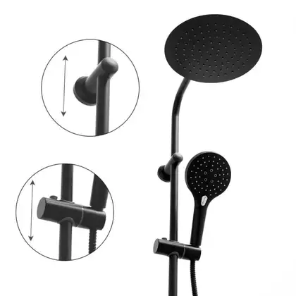 Душевой гарнитур Yoka BERGEN 25 BLACK черный (BP.BERGEN 25 BLK)