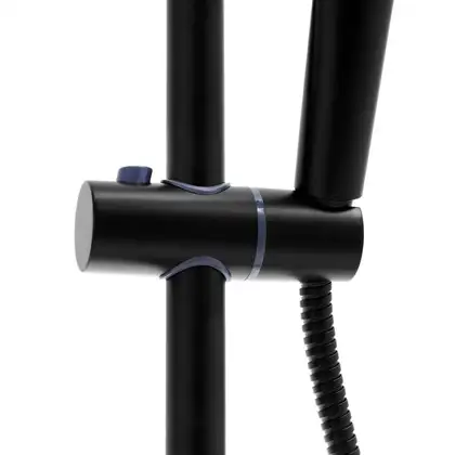 Душевой гарнитур Yoka BERGEN 25 BLACK черный с термостатом (BP.BERGEN THERM 25 BLK) Душевой гарнитур Yoka BERGEN 25 BLACK черный с термостатом (BP.BERGEN THERM 25 BLK)