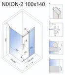 Душова Кабіна REA Nixon 100x140 P KPL-K5014-K5007 (KPL-5014-5007)