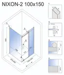 Душова Кабіна REA Nixon 100x150 L KPL-K5014-K5008 (KPL-5014-5008)