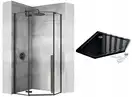 Душова Кабіна REA Чорний 90x90 + Душевий Піддон REA 90x90 KPL-5622-6522