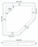 Душова Кабіна REA Чорний 90x90 + Душевий Піддон REA 90x90 KPL-5622-6522