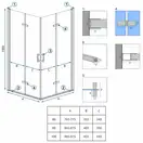 Душова Кабіна REA Molier Хром Double 80x90 KPL-6367-8539