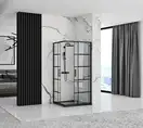 Душова Кабіна REA Concept Чорний 80x100 + Душовий Піддон Savoy Чорний KPL-K6389-K4087 (KPL-6389-4087)