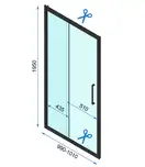 Душова Кабіна REA Rapid Slide 130x100 KPL-6403-6423