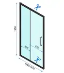 Душова Кабіна REA Rapid Slide 150x90 KPL-6405-6422