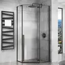 Душова Кабіна REA Чорний 80x80 + Душевий Піддон REA 80x80 KPL-6900-8544
