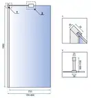Душова Стінка REA Aero Хром 80 + EVO KPL-7552-08948