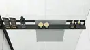 Душова Стінка REA Aero Чорний 80 + Evo KPL-7580-00652