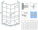 Душова Кабіна REA Molier Чорний Double 80x100 KPL-8537-6963