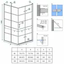 Душова Кабіна REA Molier Чорний 90x80 KPL-8538-8412