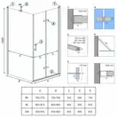 Душова Кабіна REA Molier Хром 90x90 KPL-8539-8535