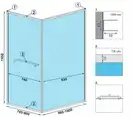 Душова Кабіна REA Space In Чорний 80x100 + Душовий Піддон Savoy Чорний KPL-8882-4087