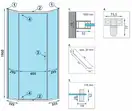 Душова Кабіна Rea Axin 80x80 + Душовий Піддон 80x80 KPL-K8778-8544