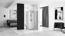 Душова Кабіна Rea Axin 90x90 + Душевий Піддон Чорний 90x90 KPL-K8779-8543