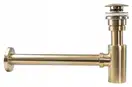 Сифон универсальный для раковины (умывальника) REA BRUSHED GOLD CLICK-KLAK золотой матовый (REA-A8586)