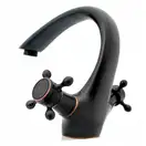 Смеситель для раковины (умывальника) REA RETRO OLD BLACK черный (REA-B0225)