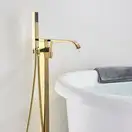 Смеситель для ванны REA CARAT GOLD золотой напольный (REA-B5231)