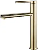 Смеситель для раковины (умывальника) REA OVAL GOLD золотой высокий (REA-B6513)