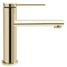 Смеситель для раковины (умывальника) REA OVAL GOLD золото низкий (REA-B6515)