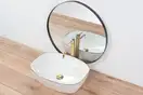 Смеситель для раковины (умывальника) REA GUSTO TWO LIGHT GOLD золотой высокий (REA-B8408)