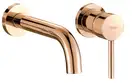 Смеситель для раковины (умывальника) REA LUNGO ROSE GOLD розовое золото настенный скрытого монтажа (REA-B8548)
