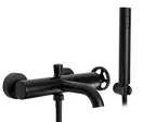Смеситель для ванны и душа REA VERTIGO BLACK MAT черный настенный (REA-B9669)