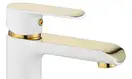 Rea Bloom White Gold Змішувач для раковини, високий, білий (REA-B9931)