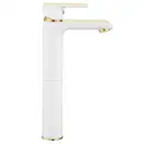 Rea Bloom White Gold Змішувач для раковини, високий, білий (REA-B9931)