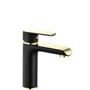 Смеситель для раковины (умывальника) REA  BLOOM BLACK GOLD низкий (REA-B9933)