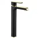 Rea Bloom Black Gold Смеситель для раковины, высокий, черный (REA-B9936)