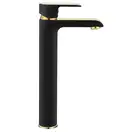 Rea Bloom Black Gold Смеситель для раковины, высокий, черный (REA-B9936)