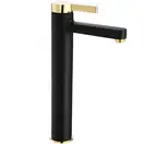 Смеситель для раковины (умывальника) REA POLO BLACK GOLD высокий (REA-B9978)