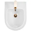 Подвесное биде REA CARLO MINI WHITE GOLD EDGE белое (REA-C6990)