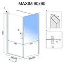 Душова кабіна REA MAXIM 90х90 L (REA-K0263)