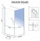 Душова кабіна REA MAXIM 80х80 P (REA-K0268)