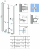 Душевая дверь REA MOLIER CHROME 90 (REA-K8539)