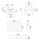 Rea Oval Black Душевая система скрытого монтажа, черная (REA-P8467)