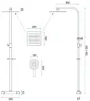 Rea JET BLACK MAT Душевой гарнитур, черный матовый (REA-P9411)