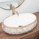 Умывальник (раковина) REA MERYL WHITE GOLD накладной (REA-U5054)