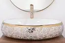 Умывальник (раковина) REA MERYL WHITE GOLD накладной (REA-U5054)