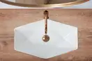Rea Vegas Rose Gold Edge Умивальник, білий/рожеве золото (REA-U5605)