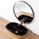 Rea Rich Gold/Black накладная раковина (REA-U9600)