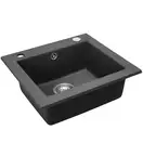 Гранитная кухонная мойка REA WEST BLACK METALIC (ZLE-00121)
