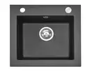 Гранитная кухонная мойка REA WEST BLACK METALIC (ZLE-00121)