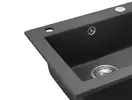 Гранитная кухонная мойка REA WEST BLACK METALIC (ZLE-00121)